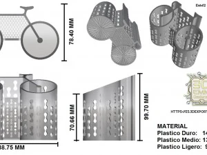 bike shape desk organizer 3D Print Model