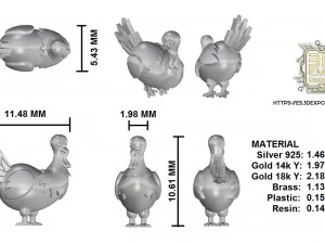 turkey piece 3D Print Model