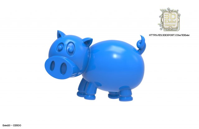 pig piece Model Cetak 3D .c4d .max .obj .3ds .fbx .stl .blend