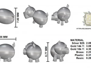 pig piece 3D Print Model