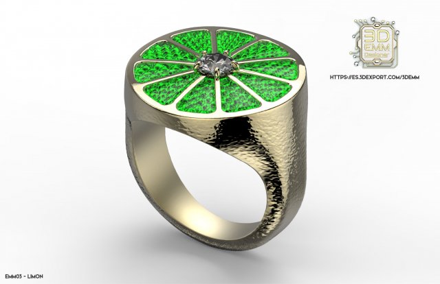 lemon ring Model Cetak 3D .c4d .max .obj .3ds .fbx .stl .blend 