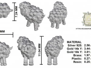 lamb piece 3D Print Model