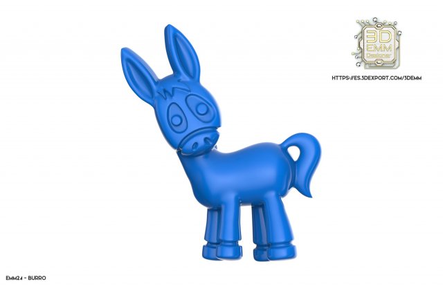 donkey piece 3D Baskı Modeli .c4d .max .obj .3ds .fbx .stl .blend 
