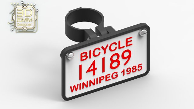 license bike Modello di stampa 3D .c4d .max .obj .3ds .fbx .stl .blend