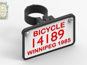 license bike 3D Print Model