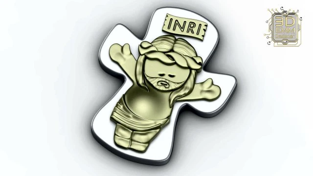 charm inri christ 3D Print Model .c4d .max .obj .3ds .fbx .stl .blend 