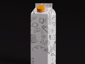 juice and milk tetrapack 3D Модель