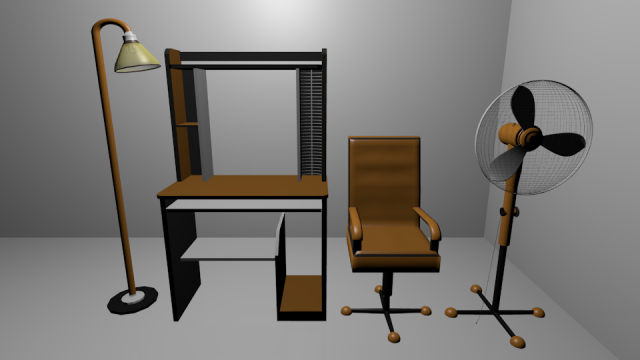 office furniture Modelo 3D .c4d .max .obj .3ds .fbx .stl .blend 