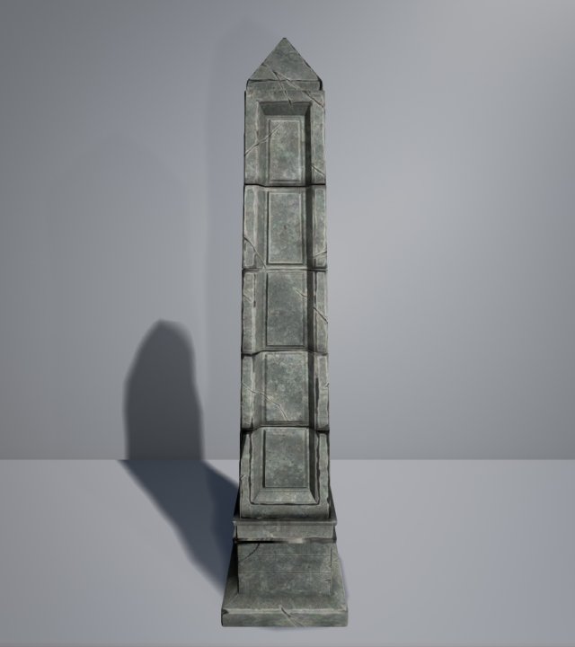 fantasy obelisk low poly model 3Dモデル .c4d .max .obj .3ds .fbx .stl .blend