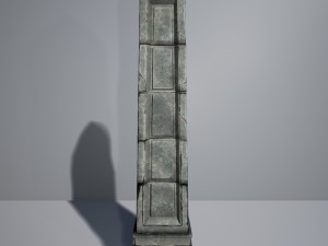 fantasy obelisk low poly model 3D Model