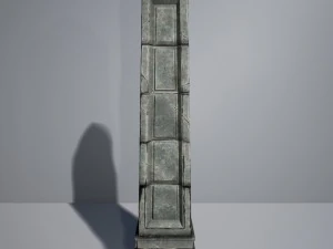 modelo low poly de obelisco de fantasia Modelo 3D