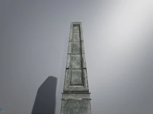 fantasy obelisk low poly model 3D Model