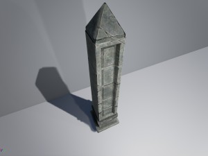 fantasy obelisk low poly model 3Dモデル