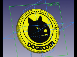 ドージコインモデル 3Dプリントモデル