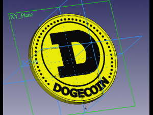 dogecoin model 3D 프린트 모델
