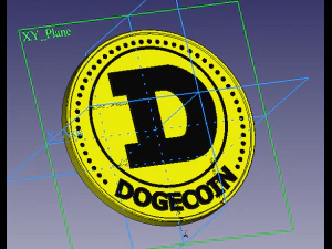 dogecoin model 3D Print Model
