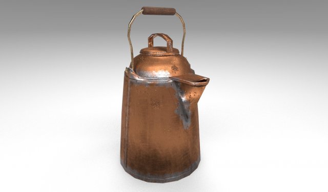 old kettle 3D Модель .c4d .max .obj .3ds .fbx .stl .blend 