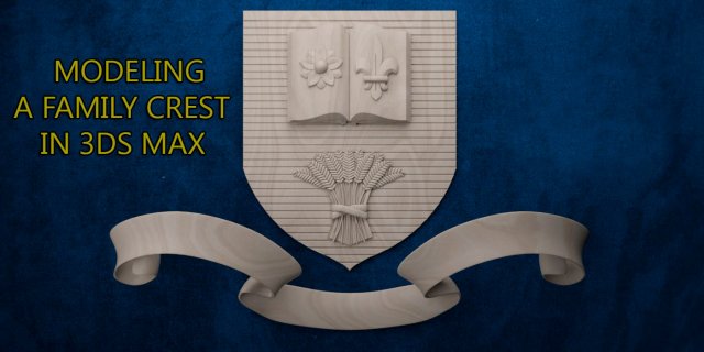 Modeling a Family Crest in 3ds Max Shield and Book 