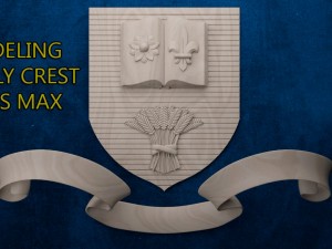 Modeling a Family Crest in 3ds Max Shield and Book 3D Tutorials
