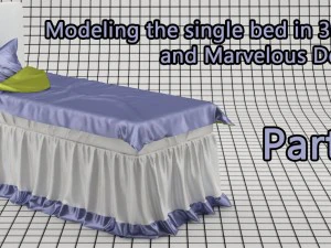 Modeling a bed in 3ds Max and Marvelous Designer 3D Tutorials