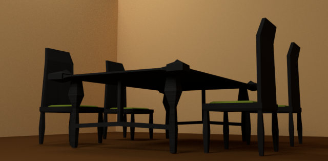 moderndinnerroomset 3D 모델 .c4d .max .obj .3ds .fbx .stl .blend 
