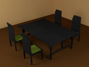 moderndinnerroomset 3D Model