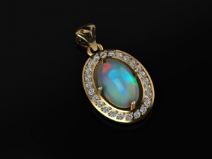 opal necklace 3Dモデル