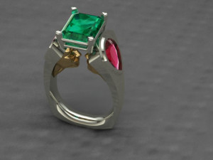 2face ring 3D Print Model