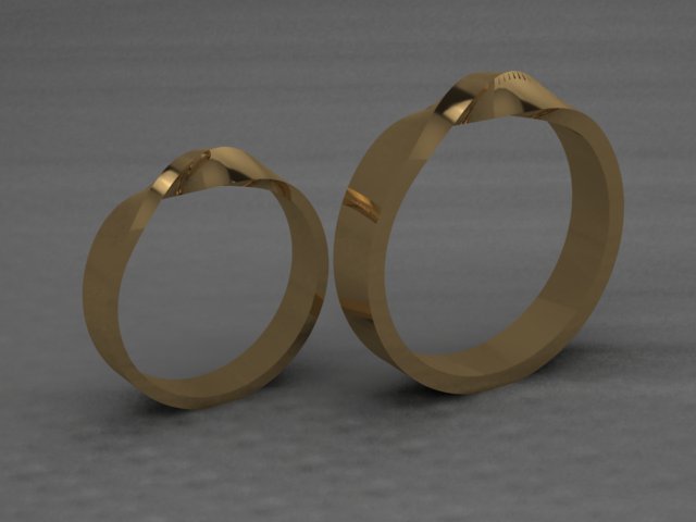 engagement twist rings 3D Print Model .c4d .max .obj .3ds .fbx .stl .blend 