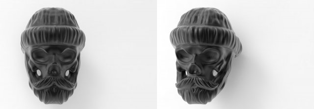 skull ring 3D 프린트 모델 .c4d .max .obj .3ds .fbx .stl .blend 