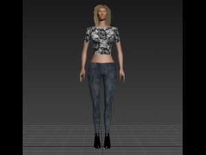 tall woman Model 3D
