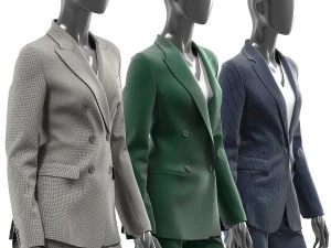 woman suits mannequin 3D Model