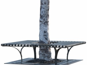 tree bench grates Modèle 3D