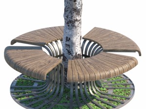 tree bench grates Modèle 3D