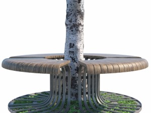 tree bench grates Modèle 3D