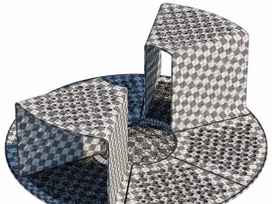 tree bench grates Modèle 3D