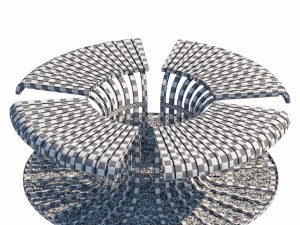 tree bench grates Modèle 3D