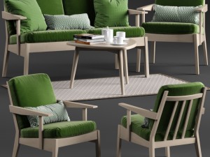 stolab oxford chair and sofa 3D मॉडल