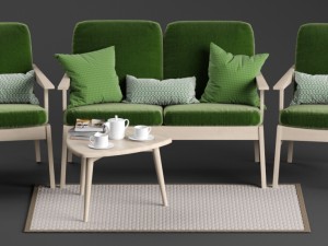 stolab oxford chair and sofa 3D Model