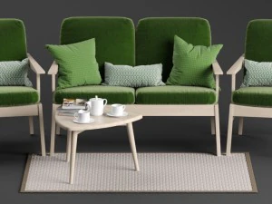 stolab oxford chair and sofa 3D Model