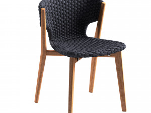 ethimo knit dining chair and square table 3D Model