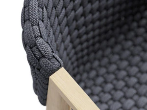 ethimo knit dining armchair and xl rectangular table 3D Model