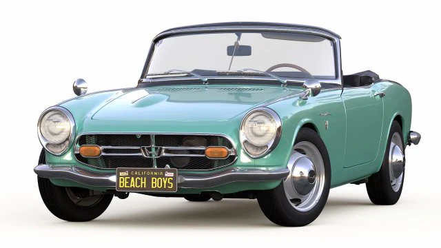 honda s800 cabriolet 1966 3D Model .c4d .max .obj .3ds .fbx .stl .blend