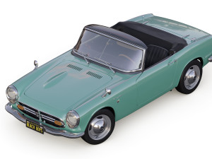 honda s800 cabriolet 1966 3D Model