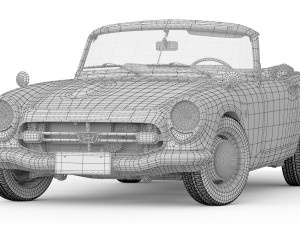 honda s800 cabriolet 1966 3D Model