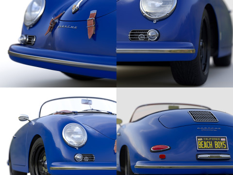 Porsche 356 A Speedster 1956 3D Model