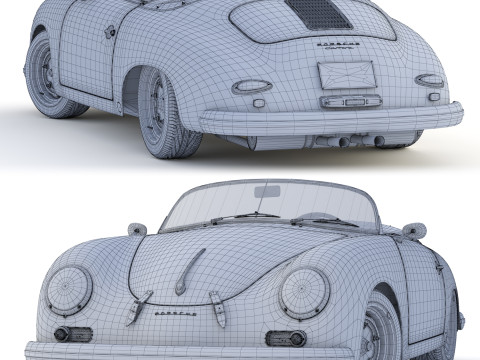 Porsche 356 A Speedster 1956 3D Model