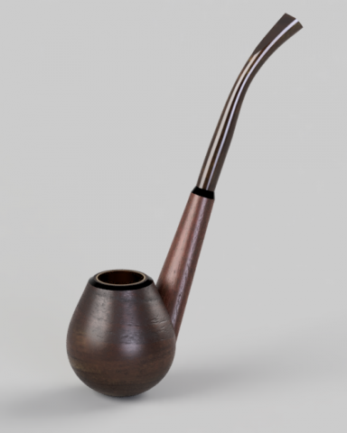 smoking pipe 3D Model .c4d .max .obj .3ds .fbx .stl .blend 