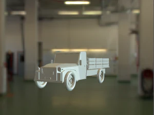 camion &agrave; gaz de dessin anim&eacute; 34 des ann&eacute;es trente Modèle 3D