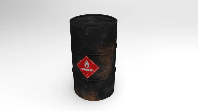flammable material barrel 3D Model .c4d .max .obj .3ds .fbx .stl .blend